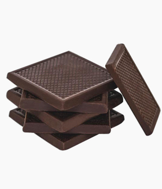 a stack of Nano K Kratom Extract Milk Chocolate Minis not in wrapper